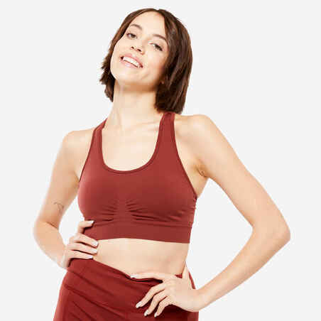 Dynamic Yoga Sports Bra - Mahogany