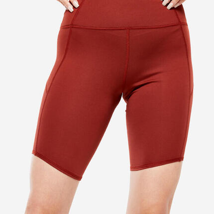Radlerhose dynamisches Yoga Damen ‒ mahagoni