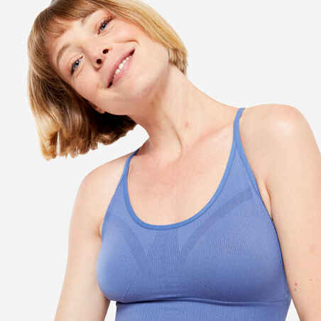 Seamless Yoga Crop Top Premium - Blue