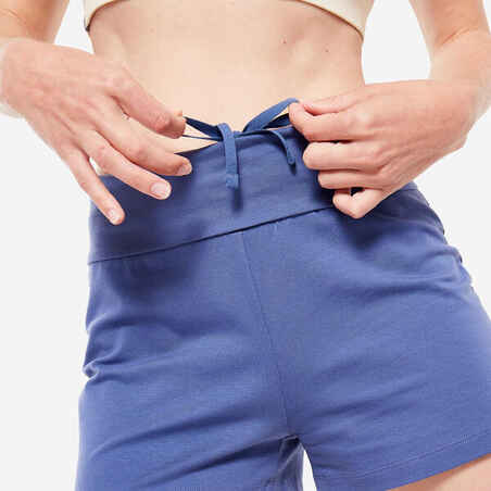 Women's Cotton Gentle Yoga Shorts - Blue