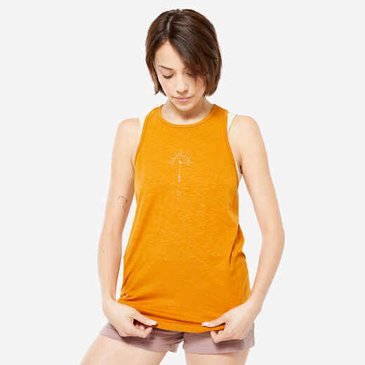 
      Cotton Yoga Tank Top - Printed Ochre
  