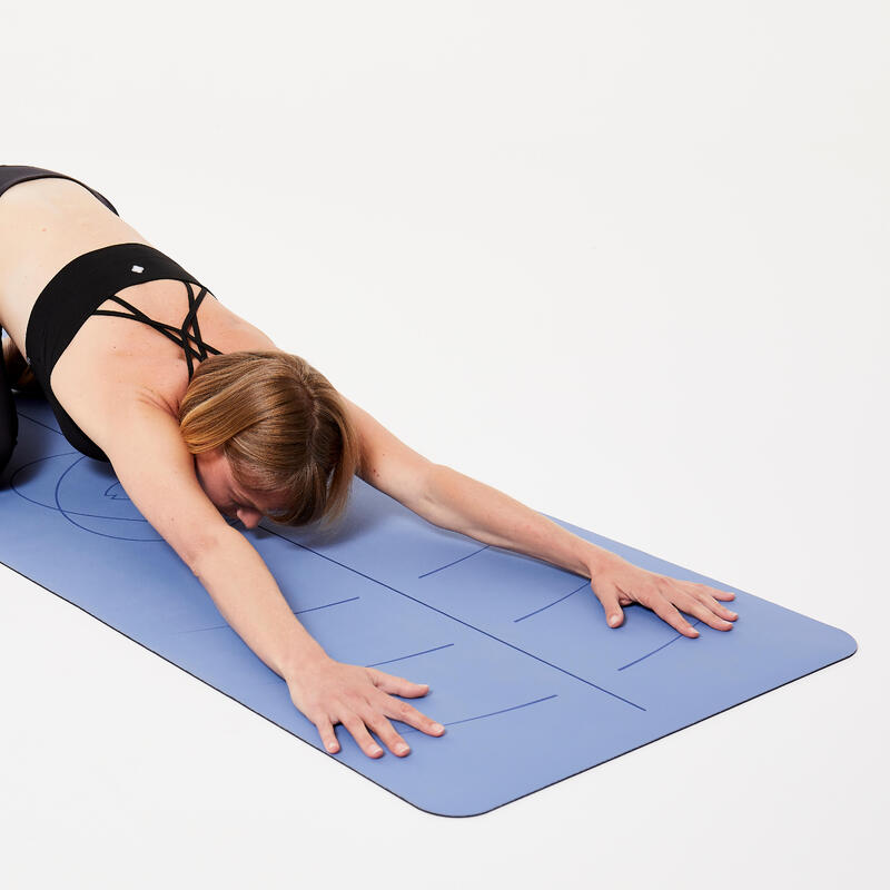Yogamatte extrem rutschfest 185 cm × 65 cm × 4 mm - hellblau