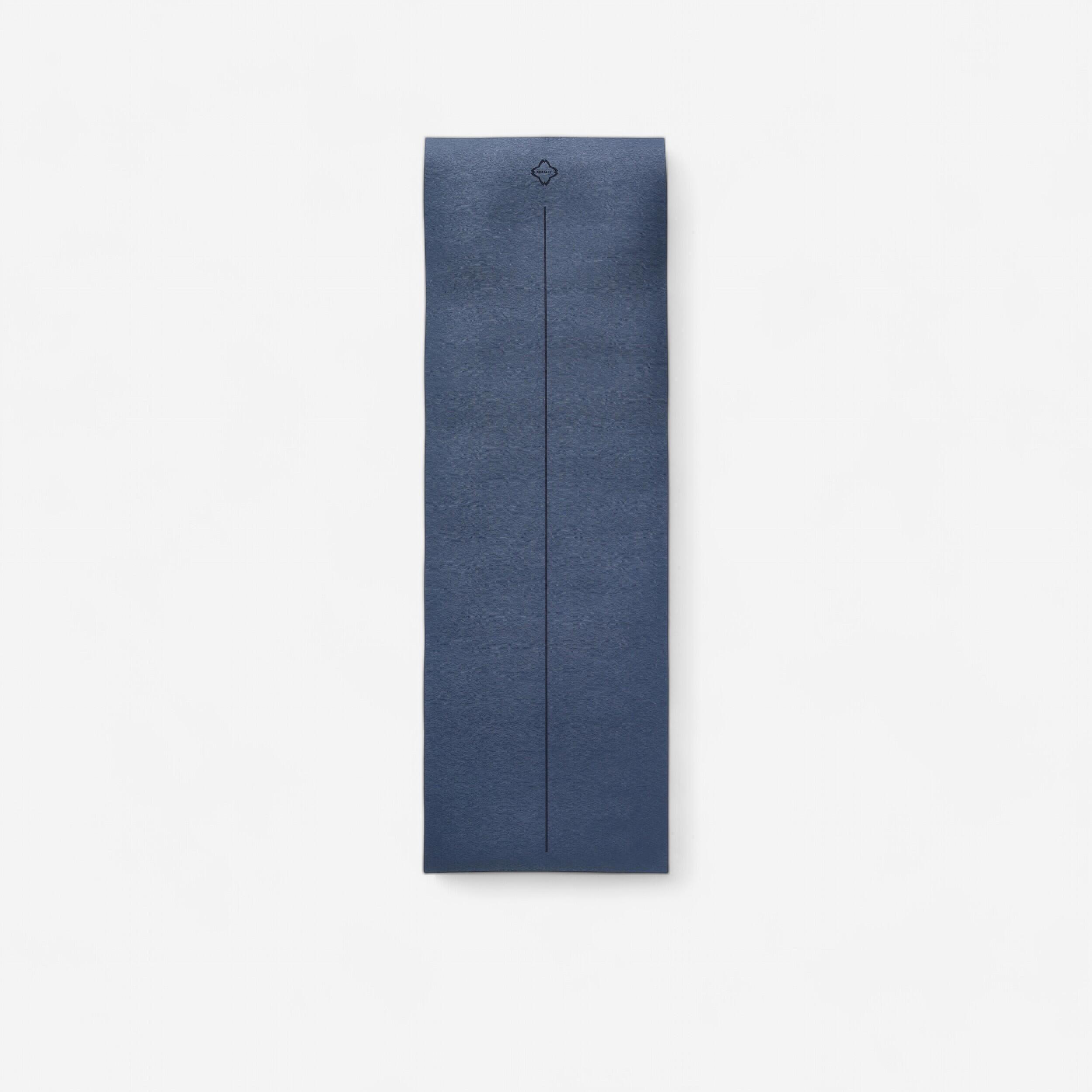 Kimjaly - Tapis Yoga Debutant 180 X 59 Cm X 5mm Integrant 20% De Matiere Recyclee - Tapis De Yoga - Materiel Yoga / Pilates - Bleu - Taille Unique - Decathlon