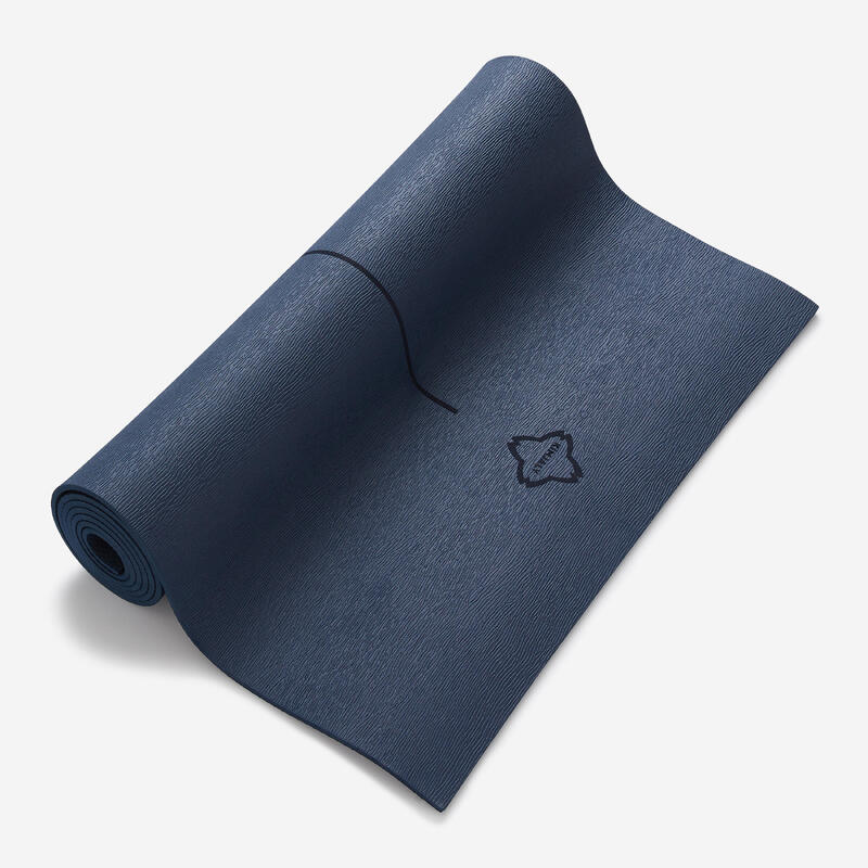 Beginner Yoga Mat 180 cm ⨯ 59 cm ⨯ 5 mm - Blue