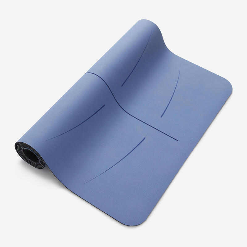 Yogamat Grip+ 185 cm x 65 cm x 4 mm lichtblauw