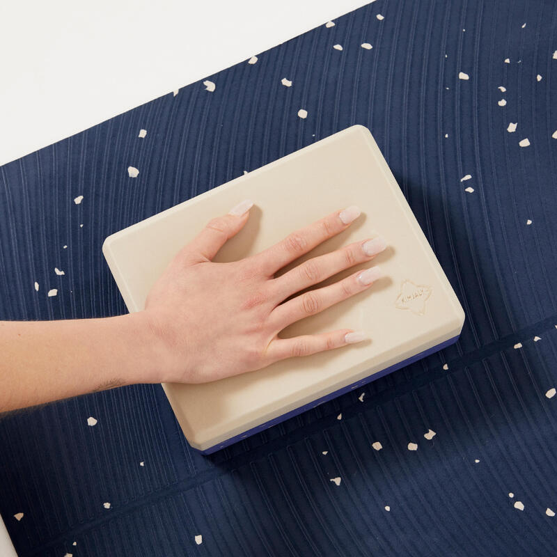 Brique de yoga en mousse taille XL, bleu