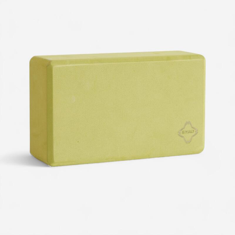 Brique de yoga en mousse, acajou