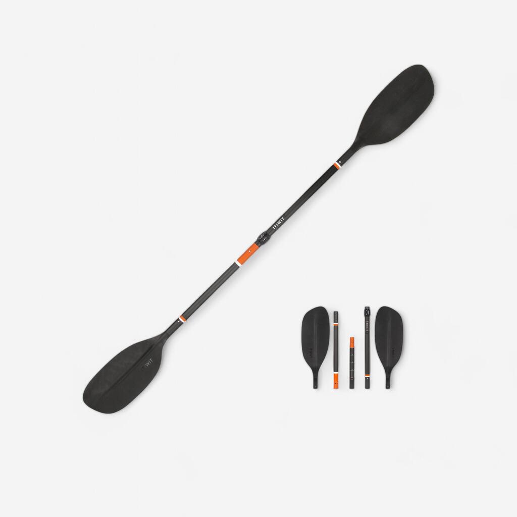 VESLO ZA KAJAK/PACKRAFT PODESIVO - 5-DELNO SKLOPIVO KARBONSKO 195-215 cm