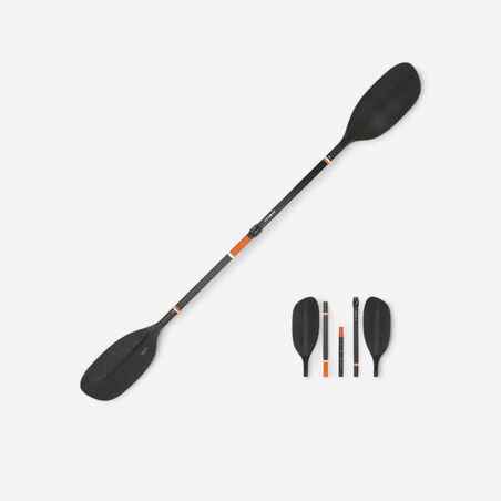 CARBON KAYAK PADDLE ADJUSTABLE AND COLLAPSIBLE 5 PARTS PR500 190-210 CM