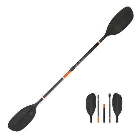 CARBON KAYAK PADDLE ADJUSTABLE AND COLLAPSIBLE 5 PARTS PR500 190-210 CM