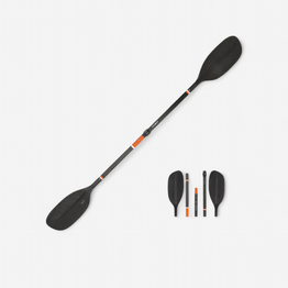 Pagaie de kayak/packraft carbone-plastique démontable-réglable 5 parties 195-215