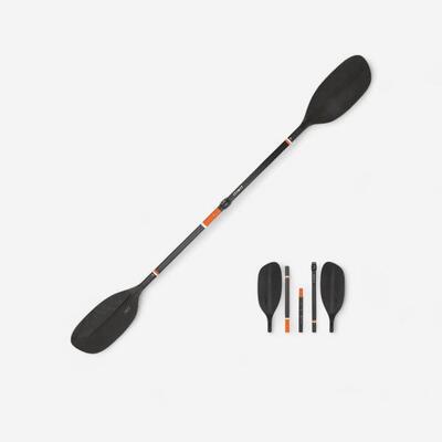 Pagaia kayak/packraft 500 carbonio-plastica smontabile 5 parti 195-215 cm