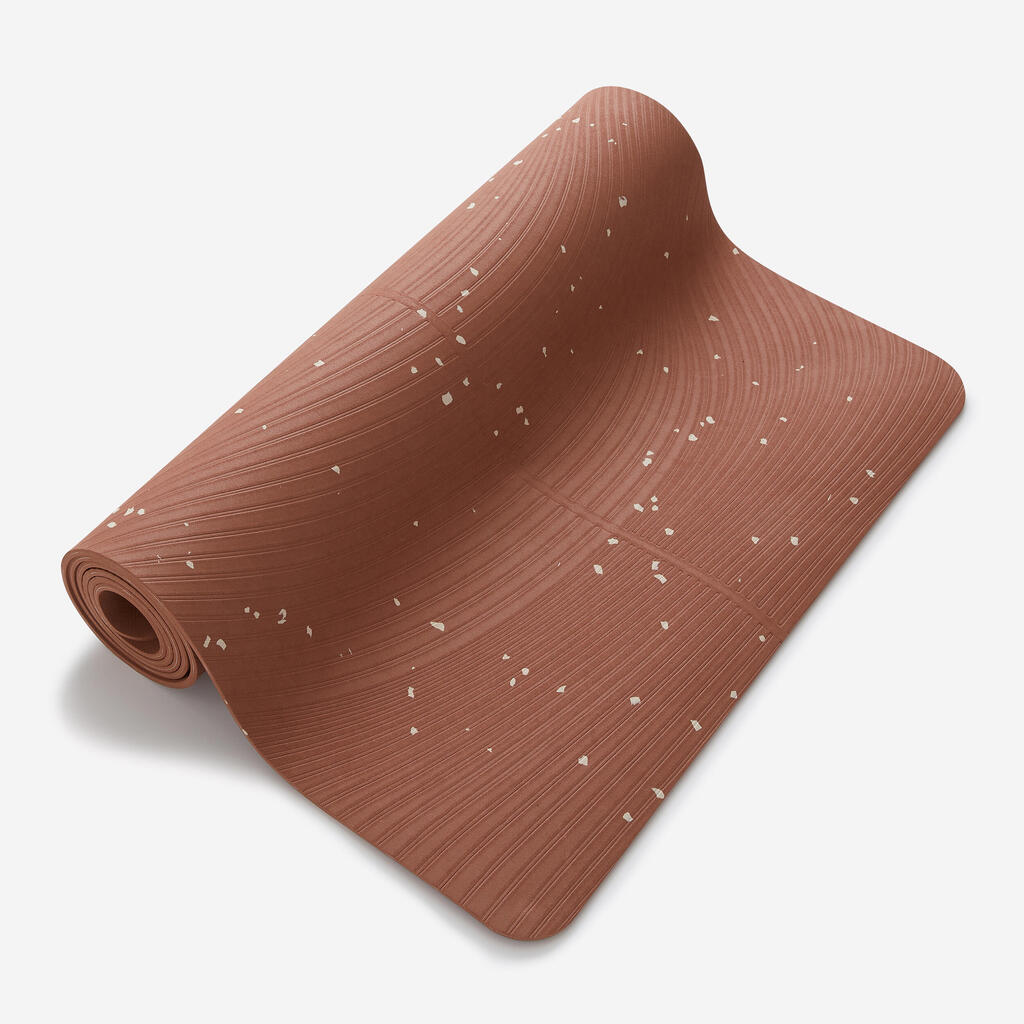 Tapete de yoga suave terracota, 20% de material reciclado, 185 cm x 61 cm x 5 mm