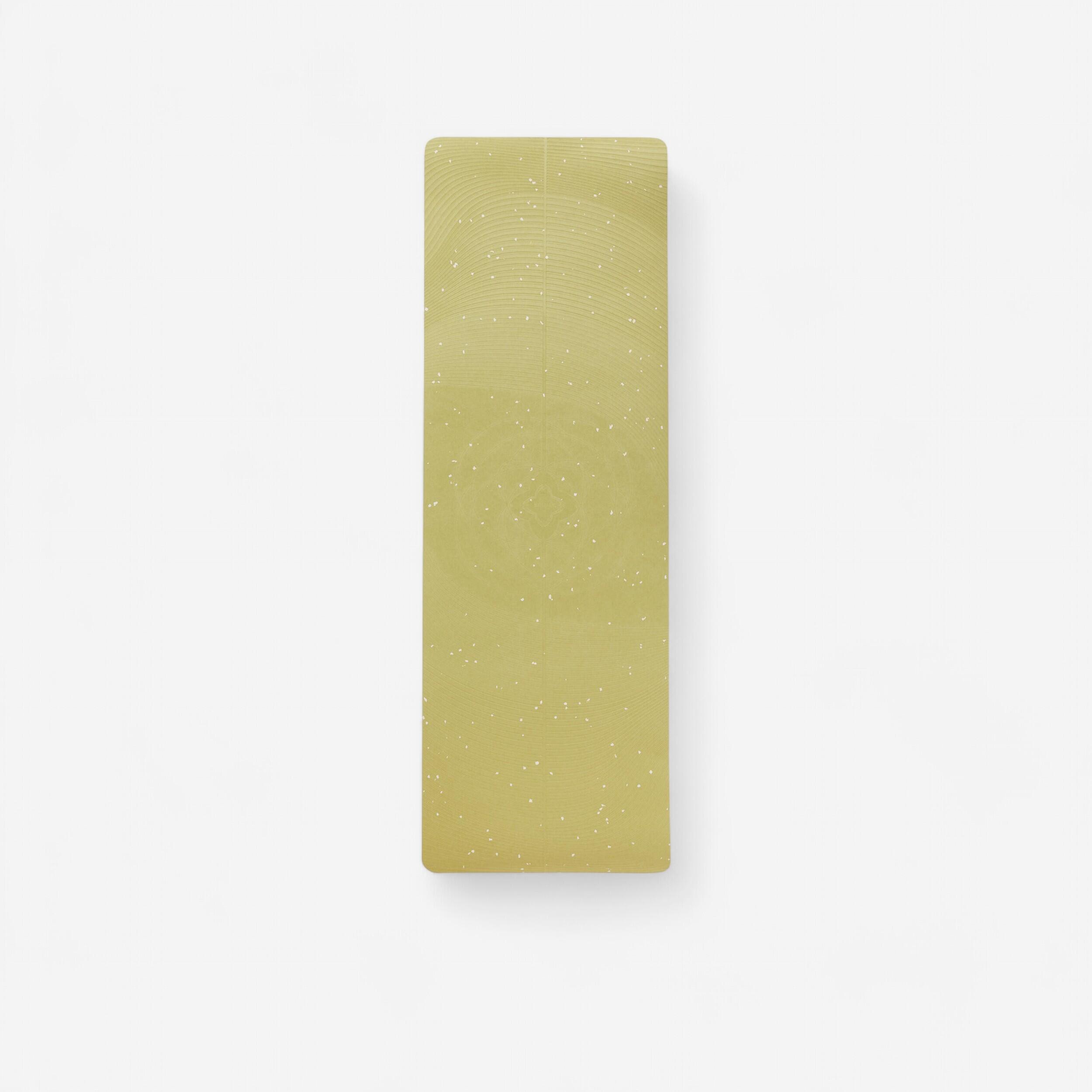 Kimjaly - Tapis Yoga Light 185 X 61 Cm X 5mm Vert - Tapis De Yoga - Materiel Yoga / Pilates - Beige-vert - Taille Unique - Decathlon