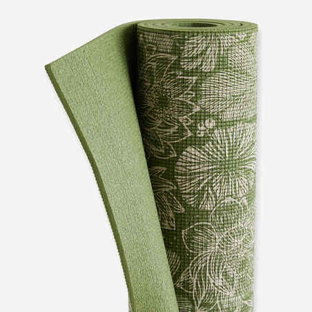 Švelnios jogos „Comfort“ kilimėlis, 173 cm ⨯ 61 cm ⨯ 8 mm, lotoso, žalias