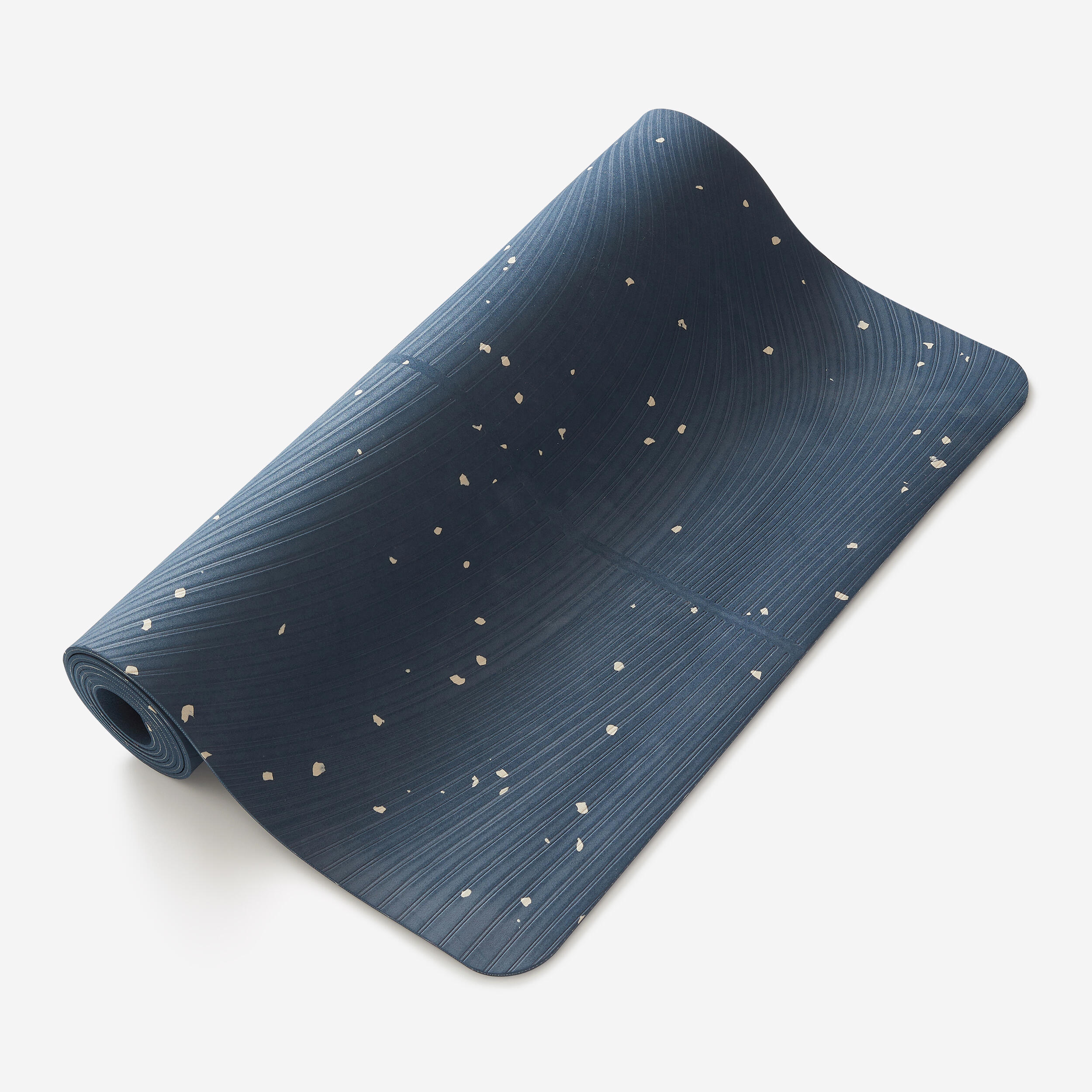 Light Yoga Mat 185 x 61 cm x 5 mm - Navy Blue 2/4