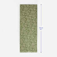 8 mm Grippy and Comfortable Gentle Yoga Mat - Green/Beige Print