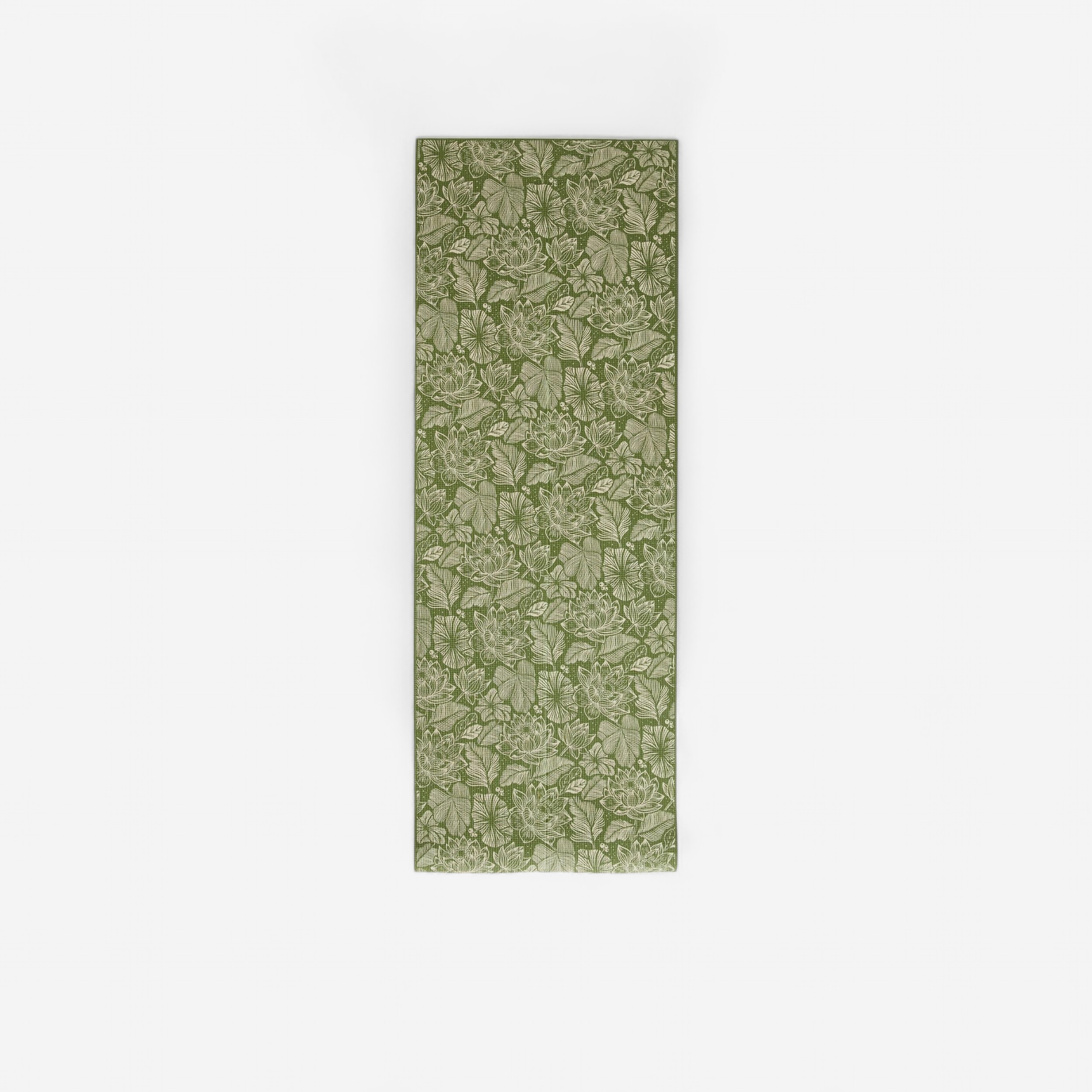 TAPIS YOGA DOUX CONFORT 173CM X 61CM X8 MM LOTUS DARK OLIVE