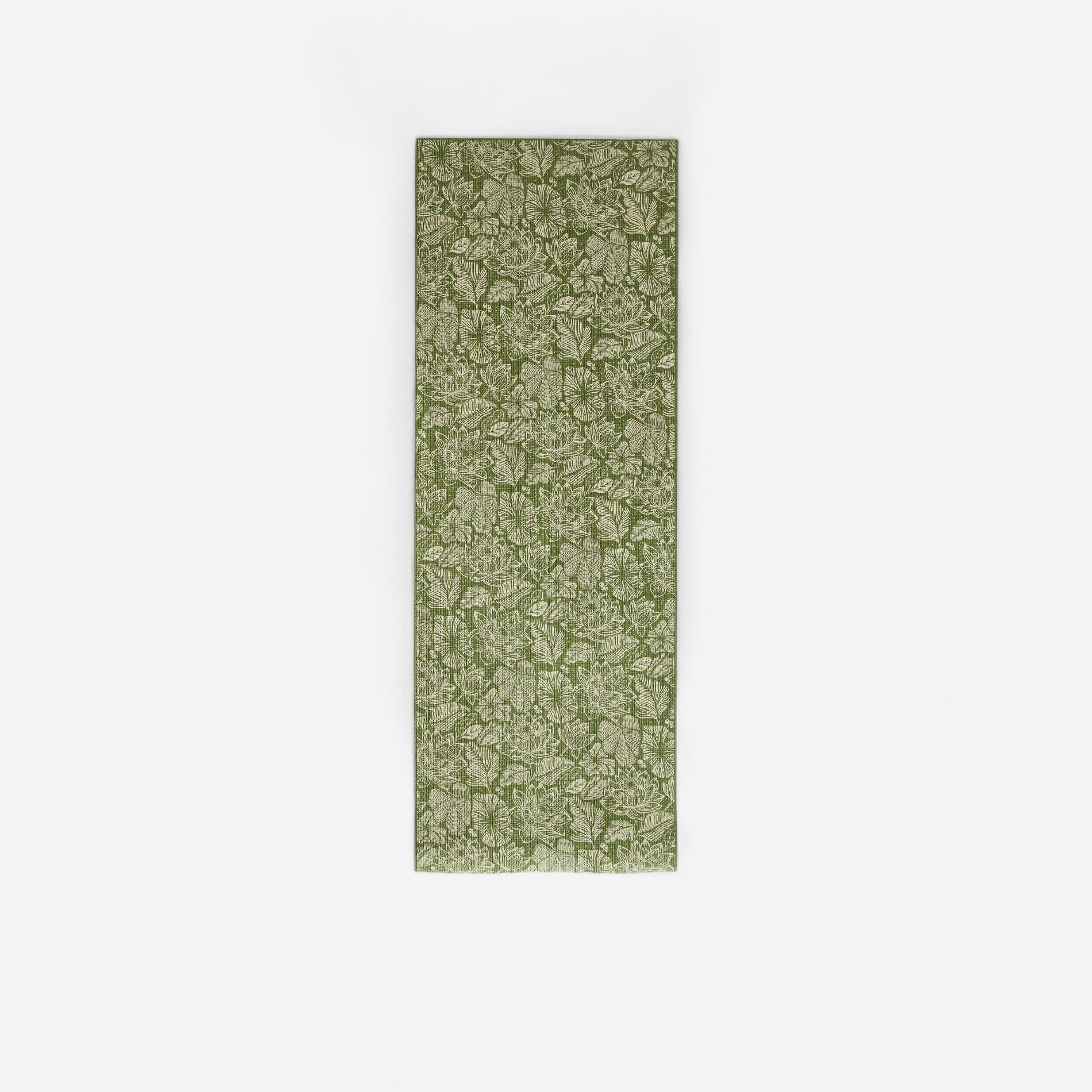 SOFT COMFORT YOGA MAT 173CM X 61CM X8 MM LOTUS DARK OLIVE