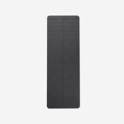 Yogamat met veel grip 185 cm x 65 cm x 4 mm zwart