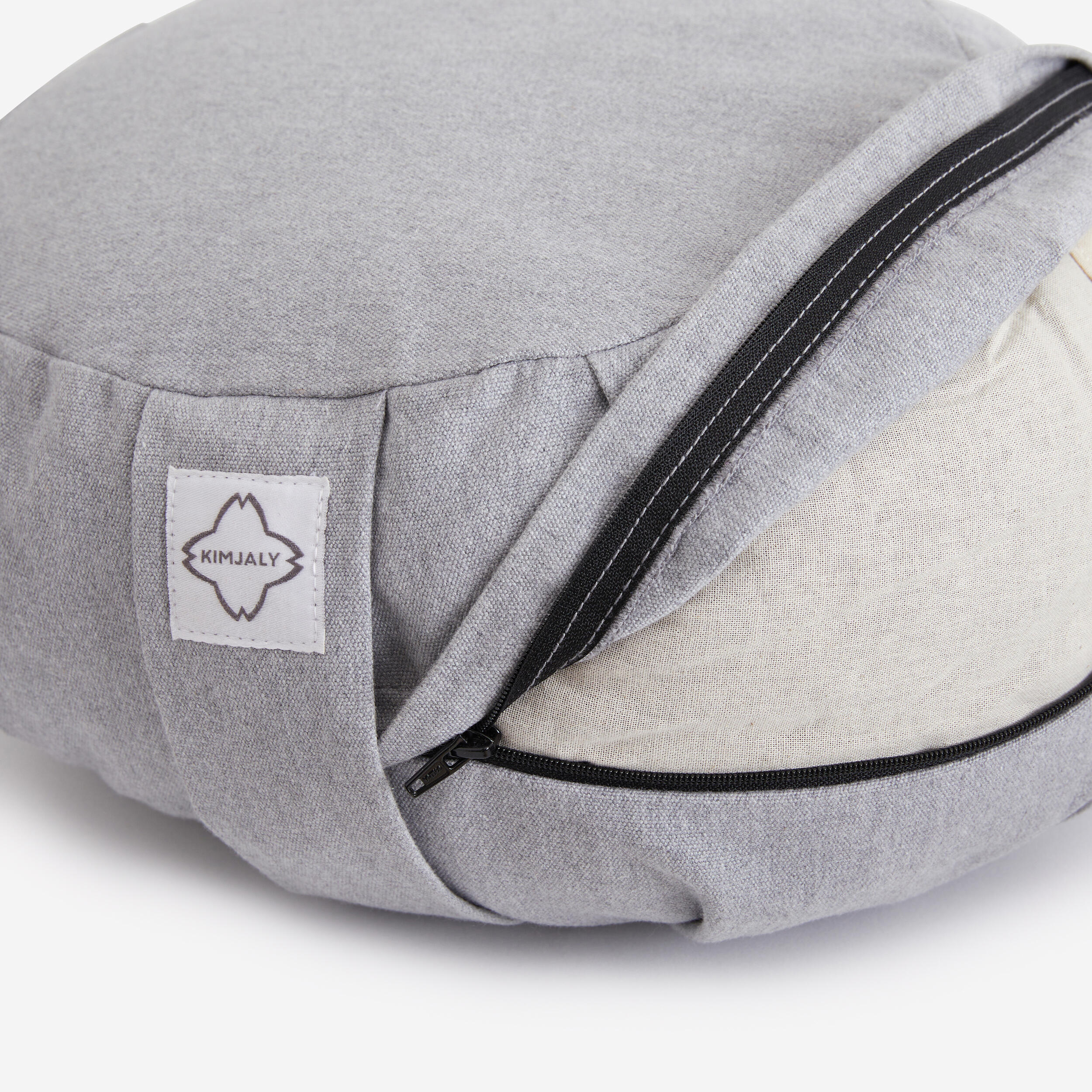 Yoga & Meditation Zafu Cushion - Mottled Grey 2/3