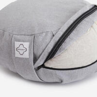 ZAFU / COUSSIN ROND  DE YOGA ET MEDITATION GRIS CHINE