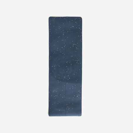 Tapete de yoga suave 20% de material reciclado azul marino 185 cm x 61 cm x 5 mm