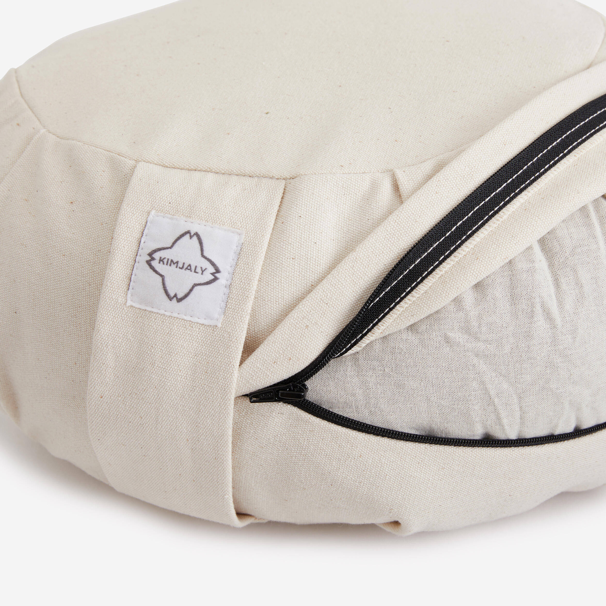 Round Yoga & Meditation Zafu Cushion - Beige -  2