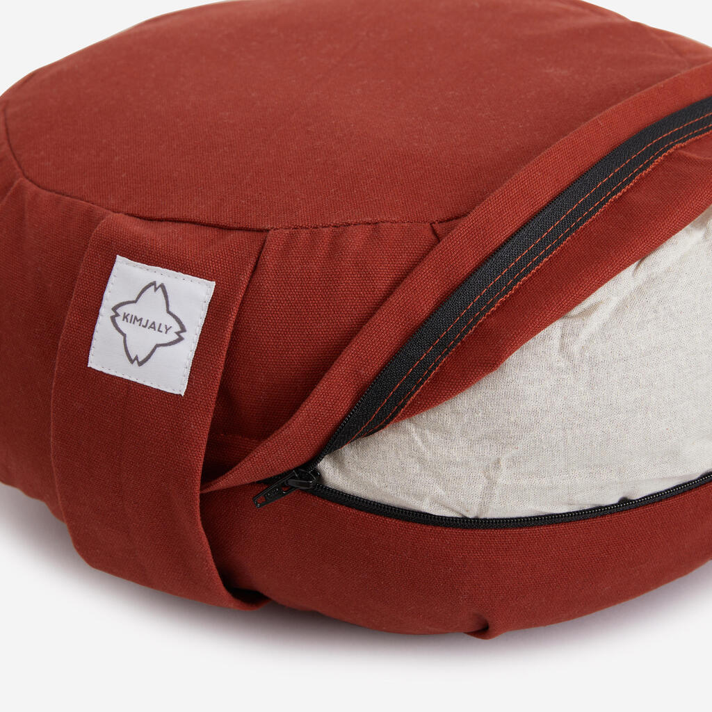 ZAFU / COUSSIN ROND  DE YOGA ET MEDITATION ACAJOU