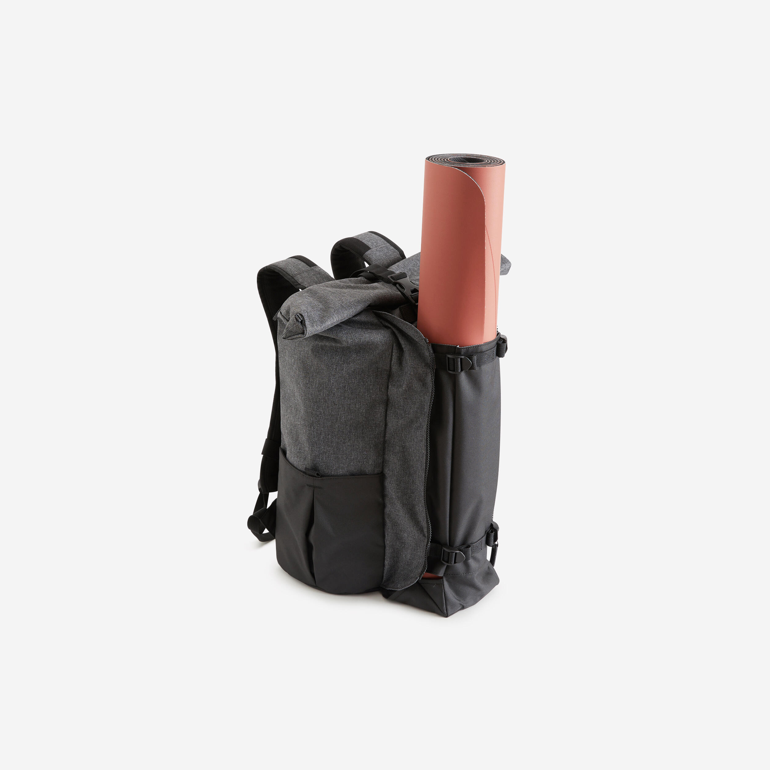 MOCHILA PARA TAPETE DE YOGA CINZENTO PRETO KIMJALY Decathlon