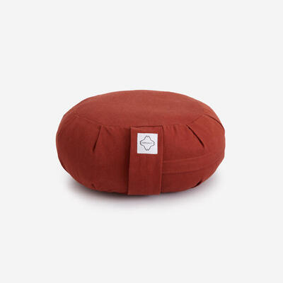 Cuscino yoga e meditazione zafu cotone rotondo terracotta
