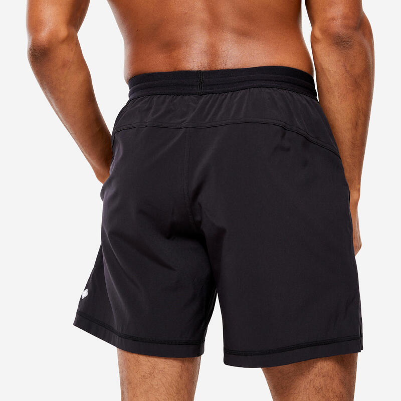 SHORT HOMME HOT YOGA ULTRA LEGER AVEC SLIP INTEGRE NOIR