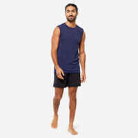 Men's Seamless Yoga Tank Top - Navy Blue