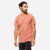 T-Shirt Herren sanftes Yoga natürliches Material - terrakotta