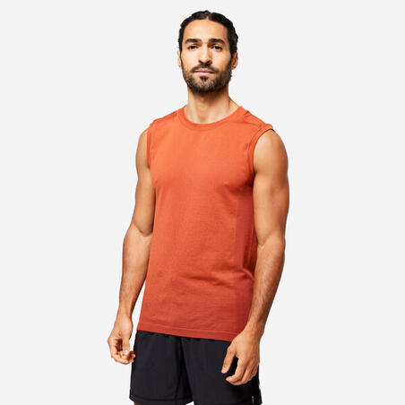 Braon muška majica bez rukava za jogu