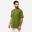 Yoga T-shirt voor heren wafelstof biokatoen groen