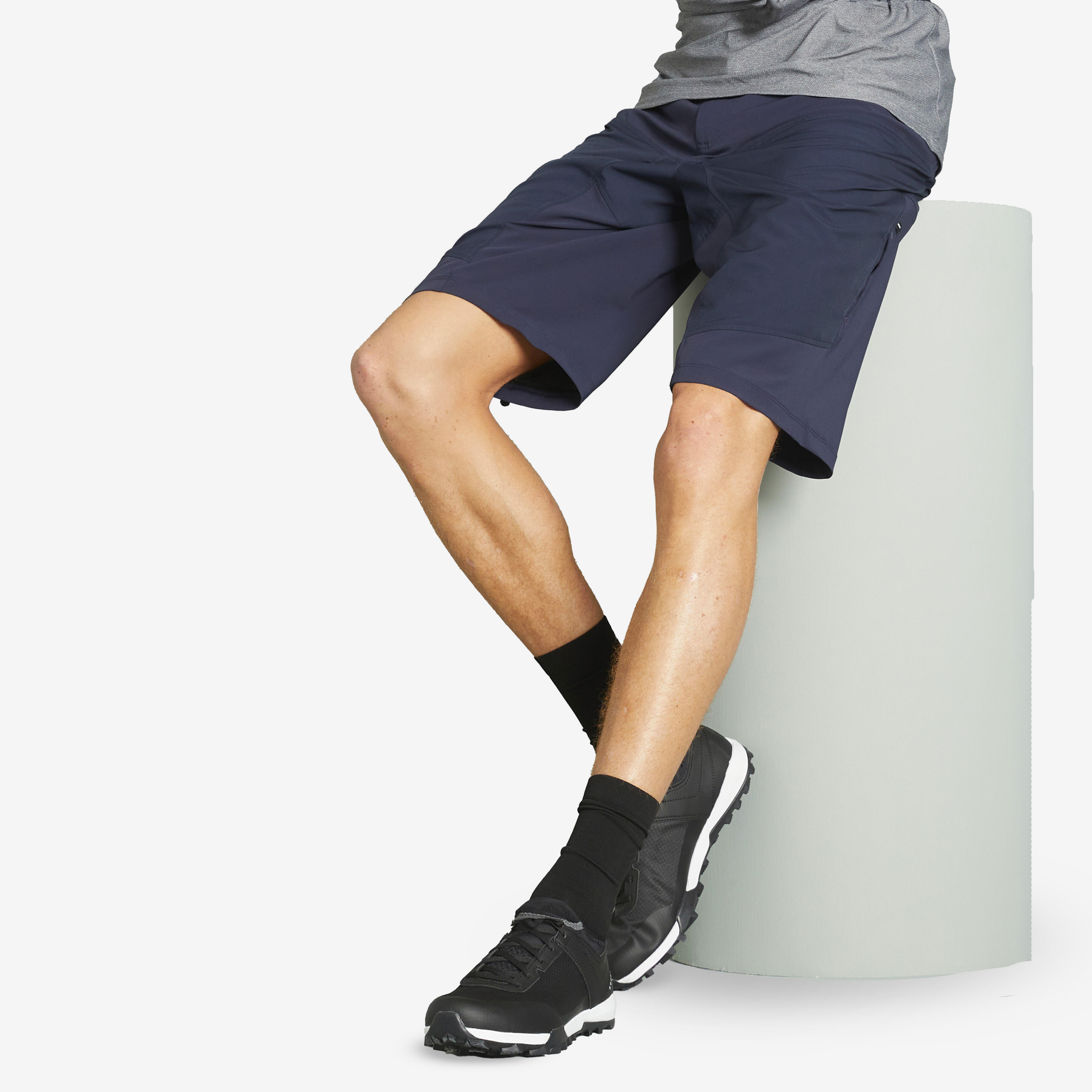 Rockrider - Short St 500 H - Short De Vélo - Velos Et Equipements Vtt - Bleu-noir - 56 3xl - Decathlon