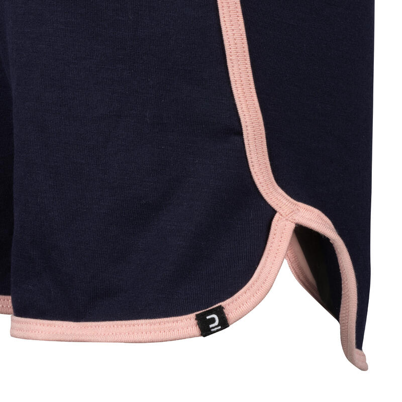 Pantaloncini baby ginnastica regolabili azzurro-rosa