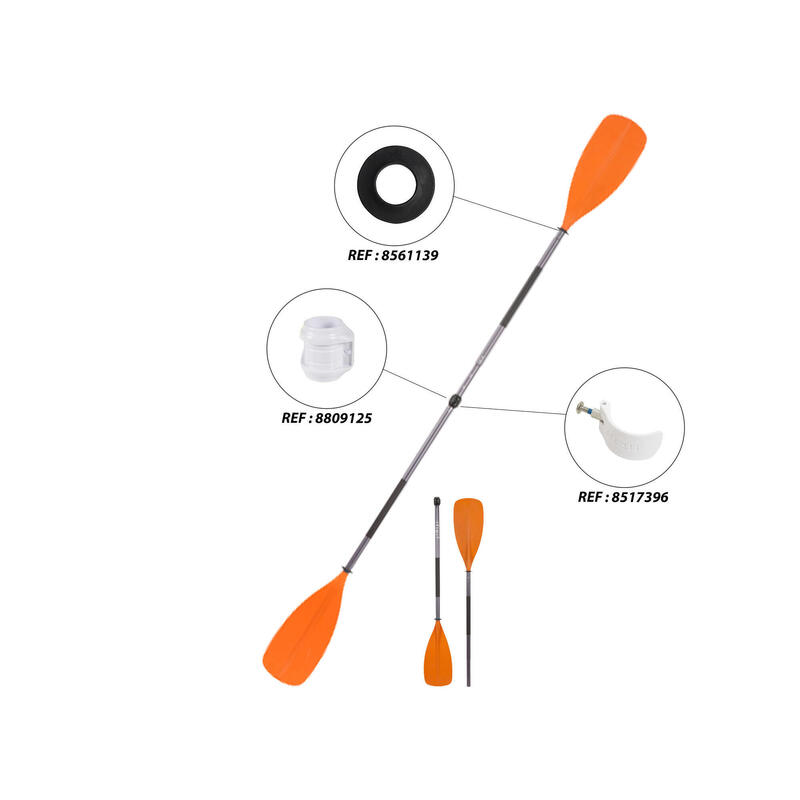 X100 2-Part Adjustable Symmetrical Kayak Paddle