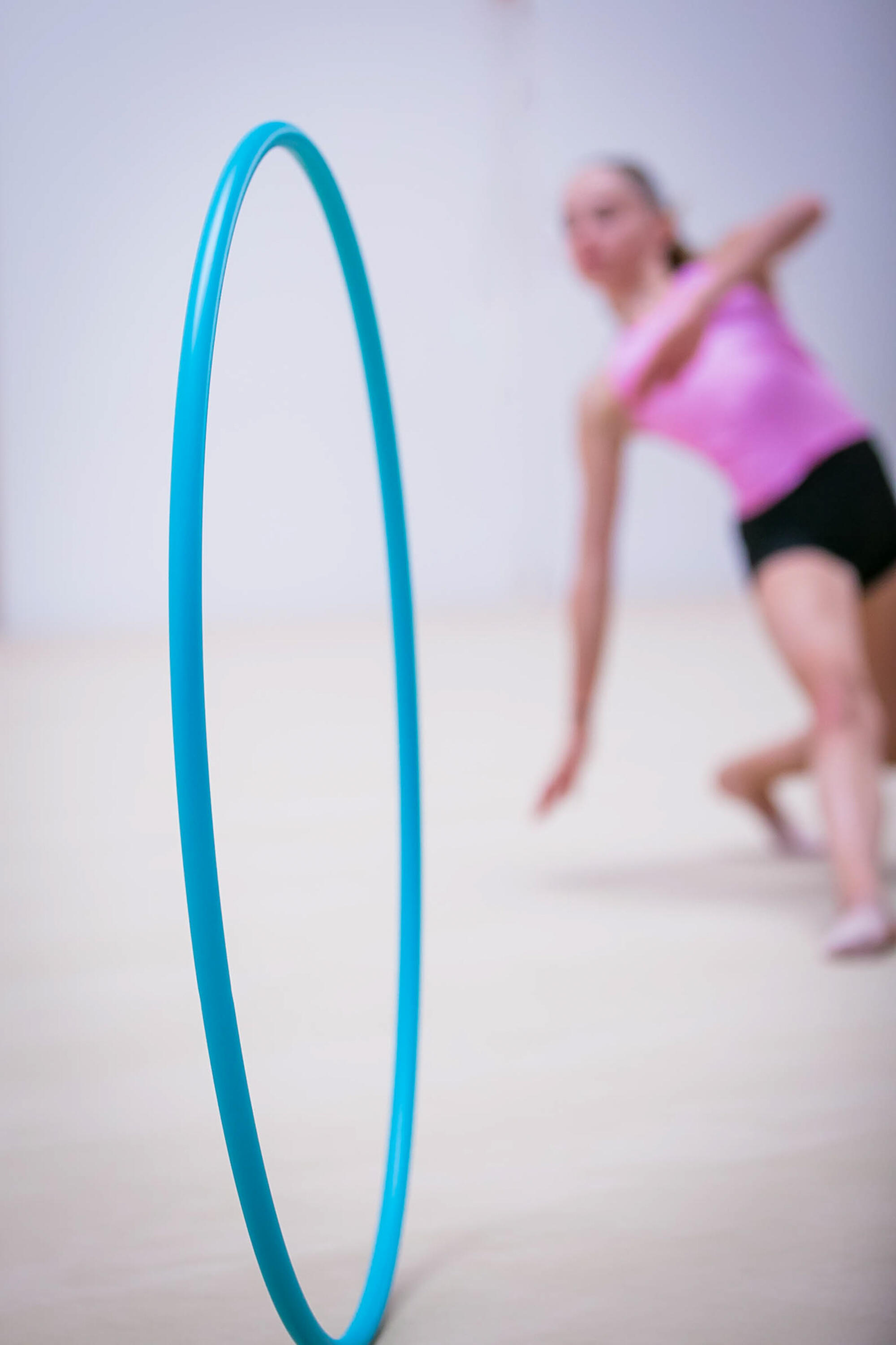 Hoepel voor ritmische gymnastiek 85 cm turquoise 3/7