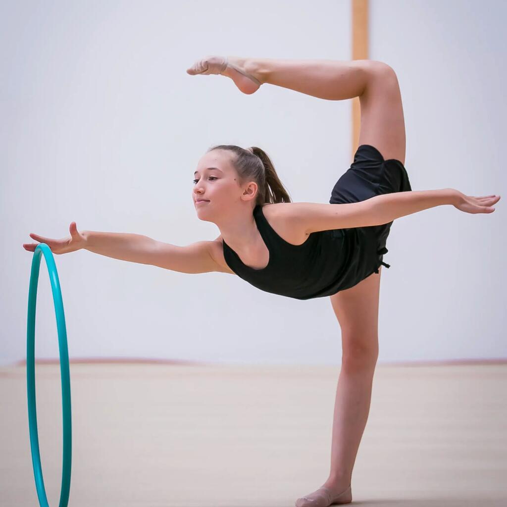 Obruč na modernú gymnastiku 65 cm zelená