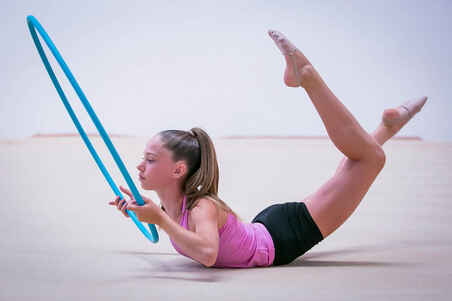 Ritminės gimnastikos lankas, 85 cm, turkio spalvos
