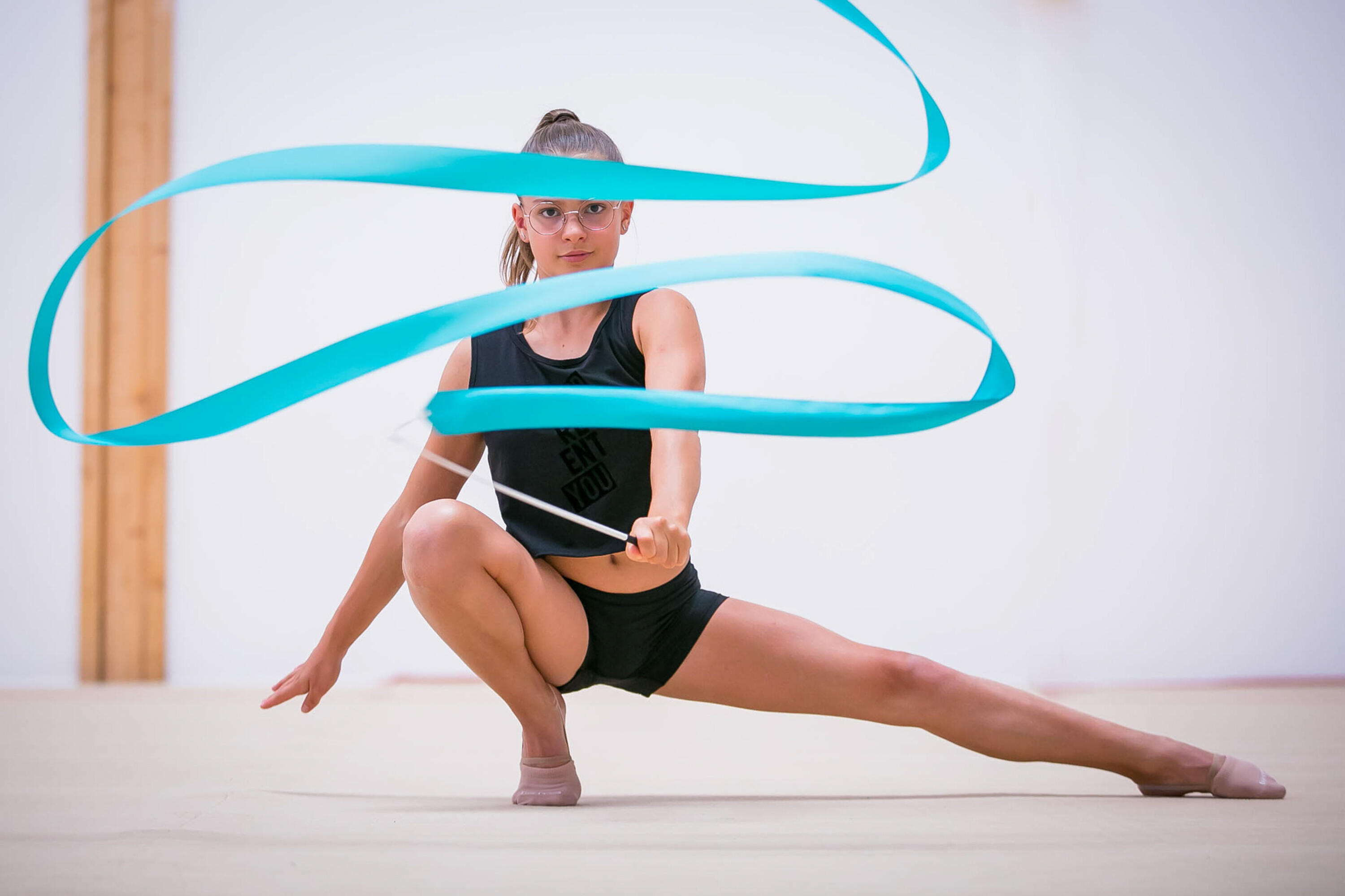 Ruban de Gymnastique Rythmique (GR) de 4 mètres - turquoise 5/9