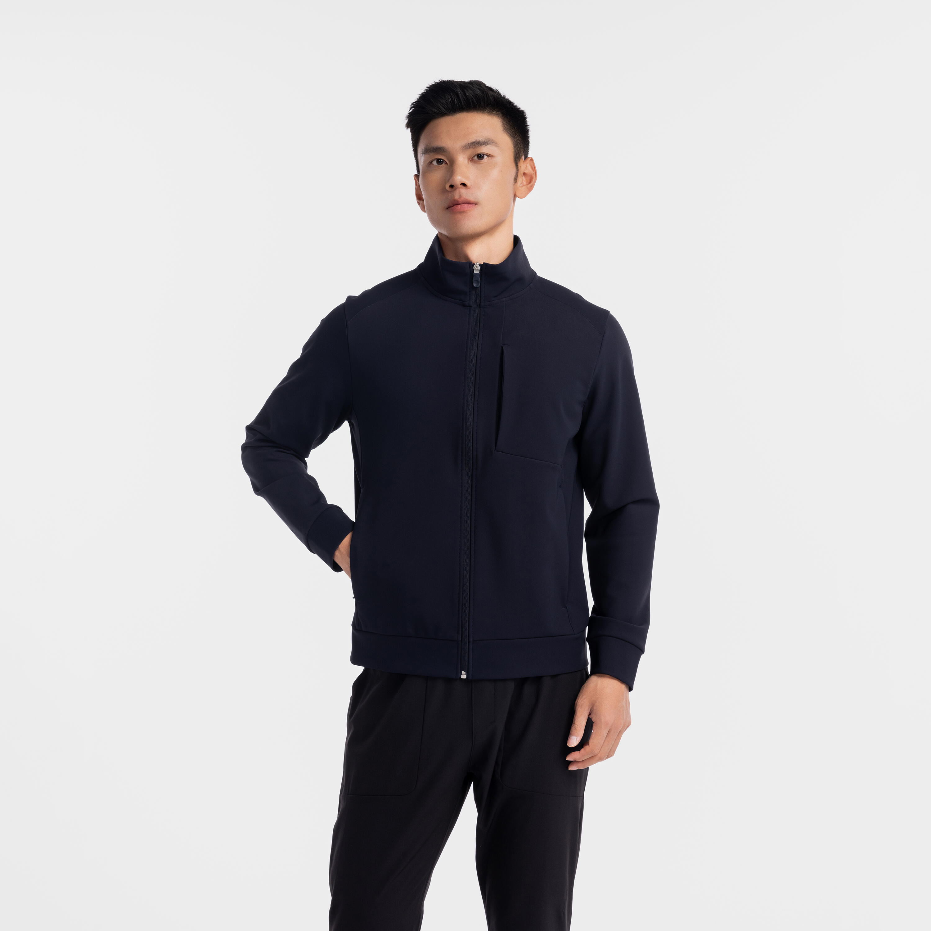 Men's Fitness Full-Zip Jacket 500 SK - Dark Grey