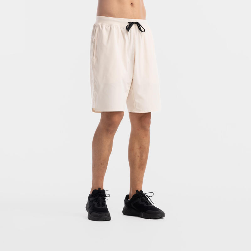 Erkek Spor Şortu - Krem Rengi - 500