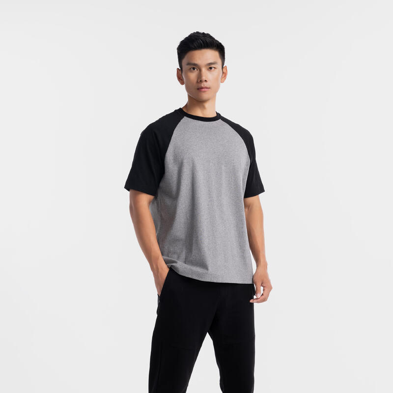 Men Fitness T-Shirt Regular 520 H-grey and black
