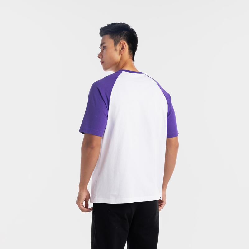 Men Fitness T-Shirt Regular 520 H-white and violet