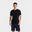 Men's Short-Sleeved Straight-Cut Crew Neck Cotton Fitness T-Shirt 540 - Black