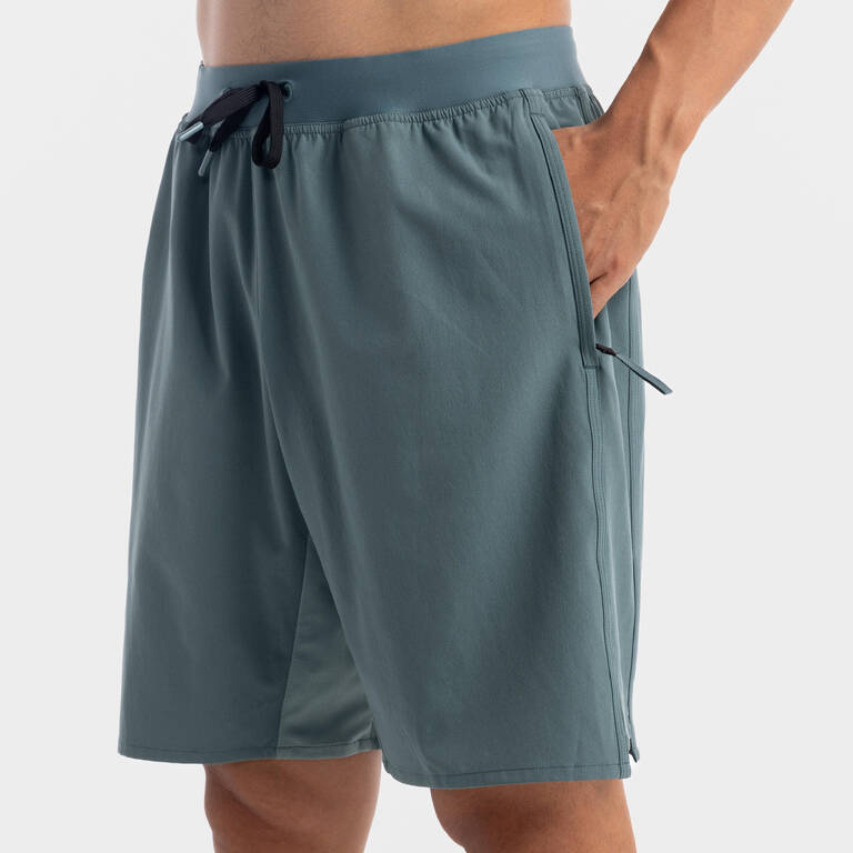 Men's Fitness Cardio Training Shorts 500 - Frozen Cedar