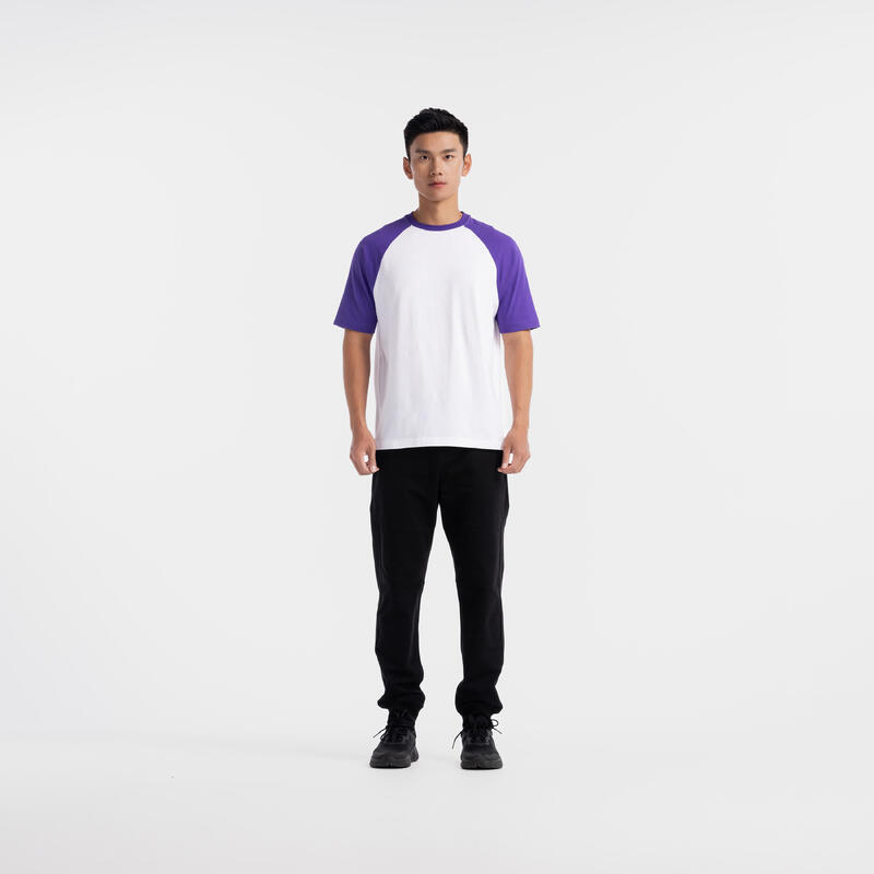 Men Fitness T-Shirt Regular 520 H-white and violet